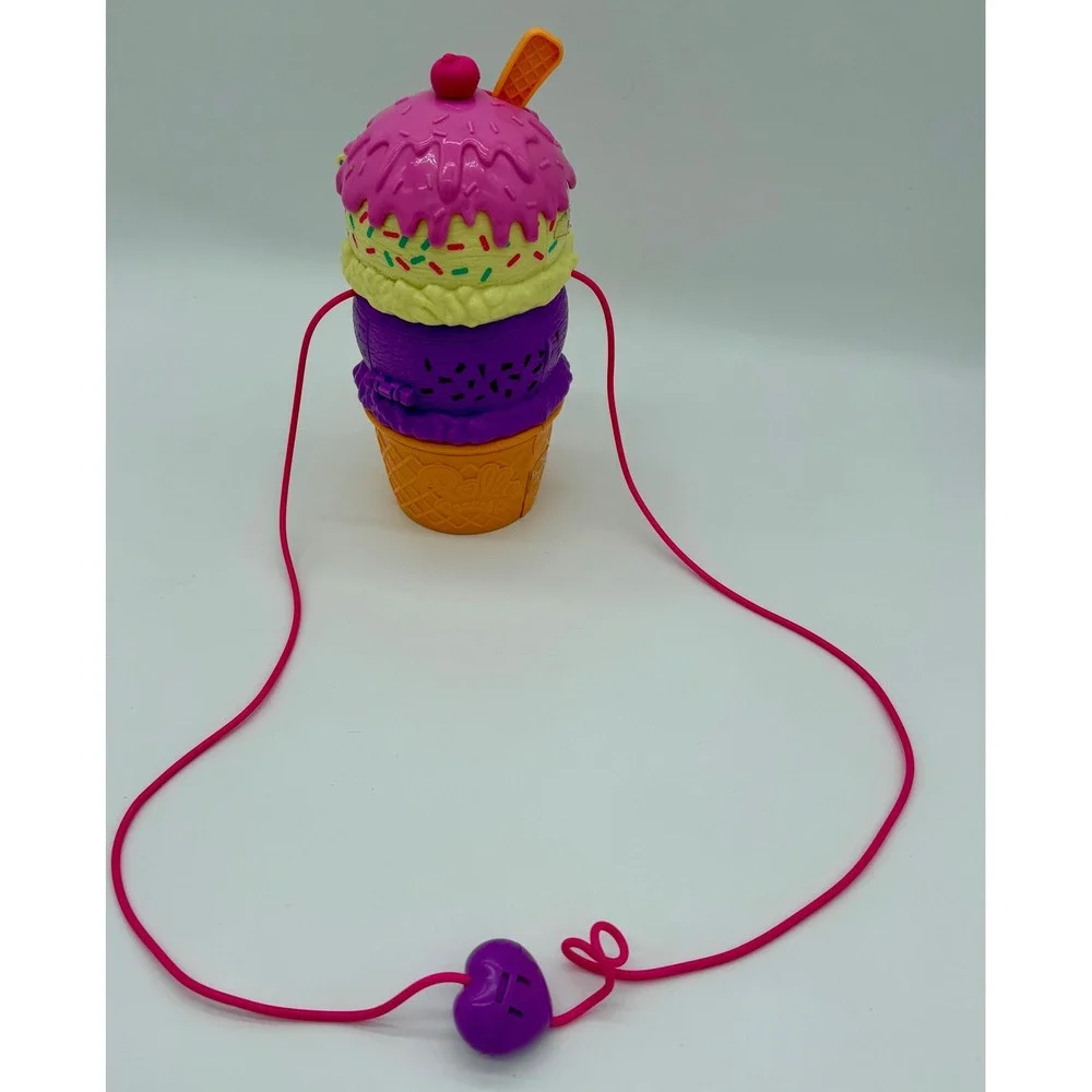 Polly Pocket Ice Cream Cone Purse Playset 2020 Mattel HBF15 Carry Case Toy